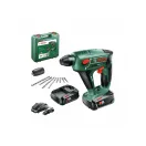 BOSCH Uneo Maxx akumulátorové vŕtacie kladivo + skľučovadlo (2 x 2,5 Ah akumulátor + nabíjačka) v kufríku