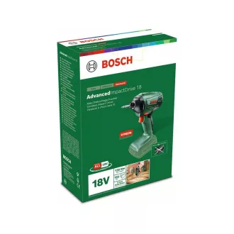   Akumulátorový rázový uťahovák BOSCH AdvancedImpactDrive 18 (bez batérie a nabíjačky)