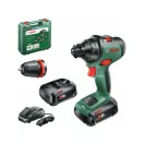 Akumulátorová vŕtačka BOSCH AdvancedDrill 18 + adaptér na skľučovadlo (2 x 2,5 Ah batérie) v kufri