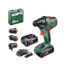Akumulátorová vŕtačka BOSCH AdvancedDrill 18 + adaptéry (2 x 2,5 Ah batérie) v kufri