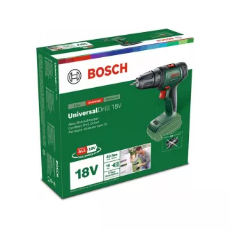   Akumulátorový vŕtací skrutkovač BOSCH UniversalDrill 18 (bez akumulátora a nabíjačky)