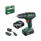 BOSCH UniversalDrill 18 Akumulátorový vŕtací skrutkovač (2 x 1,5 Ah batérie) v kufríku