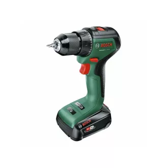   BOSCH UniversalDrill 18V-EC Aku skrutkovač (2 x 2,0 Ah batérie) + AL 18V-20