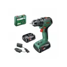 BOSCH UniversalDrill 18V-EC Aku skrutkovač (2 x 2,0 Ah batérie) + AL 18V-20