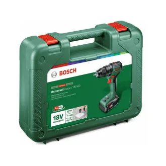   BOSCH Akumulátorová príklepová vŕtačka UniversalImpact 18V-EC 60 Nm v kufri (1 x 2,0 Ah akumulátor + nabíjačka)