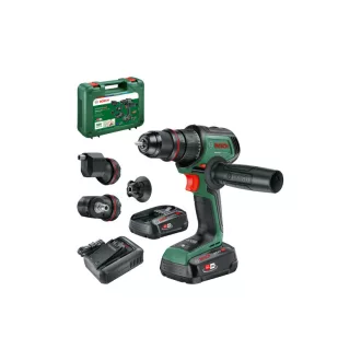   BOSCH Aku skrutkovač AdvancedDrill 18V-80 Quicksnap + adaptéry 78 Nm (2 x 2,5 Ah akumulátor + nabíjačka