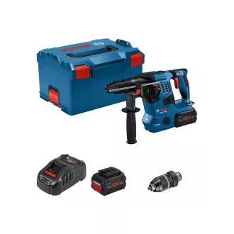   BOSCH Aku vŕtačka s príklepom GBH 18V-28 C v L-BOXX 3,3 J (2 x 8,0 Ah batérie + rýchlonabíjačka)