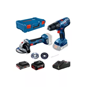   BOSCH Akumulátorový set GWS 180-LI + GSB 180-LI (2,0 Ah + 4,0 Ah akumulátory + nabíjačka) XL-BOXX