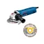 BOSCH Uhlová brúska 125 mm GWS 1400 s mäkkým štartom / 1400 W + diamantový rezací kotúč