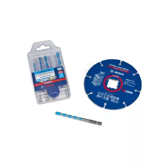   BOSCH EXPERT Sada univerzálnych vŕtacích hriadelov 5 dielna + 125 mm multi rezací kotúč X-LOCK