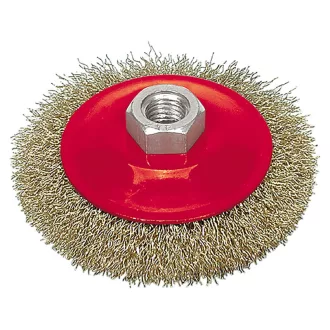 VOREL Kruhový kefa M14 115 mm mosadzný povlak