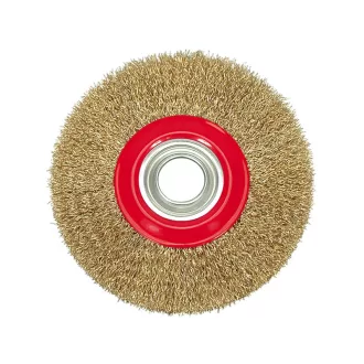   VOREL Kruhový kefa 125 x 20 mm so zúženými krúžkami mosadzný povlak