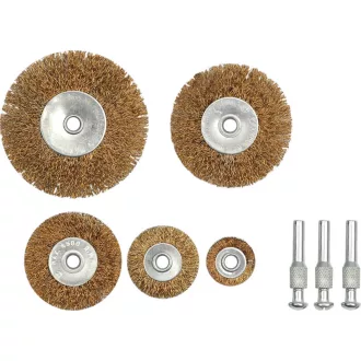 Sada kolíkov okrúhlych kefiek 8 dielov 25-75 mm