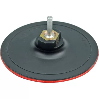   VOREL Gumová doska na suchý zips 125 mm M14 + 6 mm kolíkový adaptér