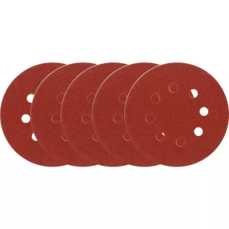 VOREL kotúč na suchý zips 125 mm / P100 8 otvorov (5 ks)