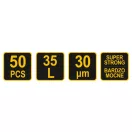 VOREL Vrece na odpadky extra silné 35L 30µm (50ks)