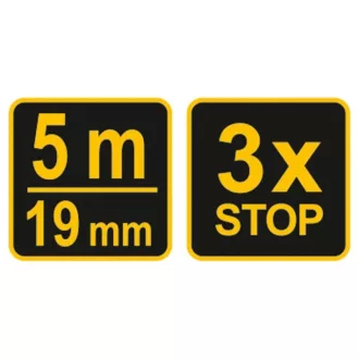VOREL Zvinovací meter 5 mx 19 mm pogumovaný