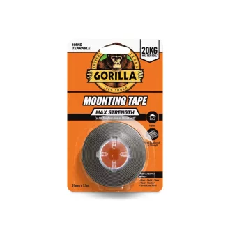   GORILLA Obojstranná lepiaca páska do interiéru čierna 25 mm x 1,5 m