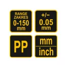 VOREL Plastové strmeň 150 mm / 0,5 mm