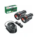 BOSCH Sada batérií PBA 12V / 2 x 1,5 Ah batéria + nabíjačka GAL 1210 CV