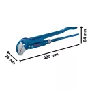 BOSCH Rohové kliešte "S" 45° 420 mm CrV (max.: 60 mm)