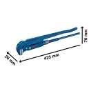 BOSCH Švédska kliešte 90° 420 mm CrV (max.: 60 mm)