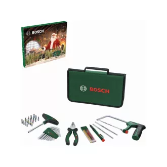   BOSCH 2025 Adventný kalendár set so 41-dielnou sadou náradia a skladovacou taškou
