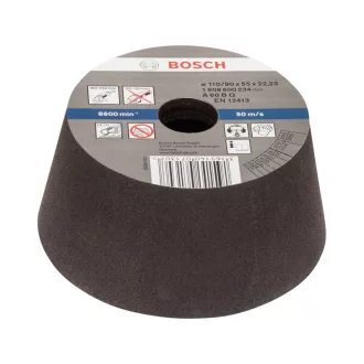   BOSCH Kónický brúsny kotúč pre veľkú uhlovú brúsku 110/90 x 55 x 22,2 mm / P60