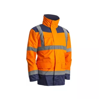   COVERGUARD KANATA Pracovná ochranná bunda 4 v 1 Hi-Vis oranžová/modrá XXL