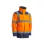 COVERGUARD KANATA Pracovná ochranná bunda 4 v 1 Hi-Vis oranžová/modrá XXL
