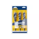 IRWIN Sada vrtákov do dreva 3-dielny bit 100 mm Modrá drážka 6x