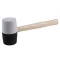 Gumová palička 900 g drevená rukoväť 65 mm čiernobiela