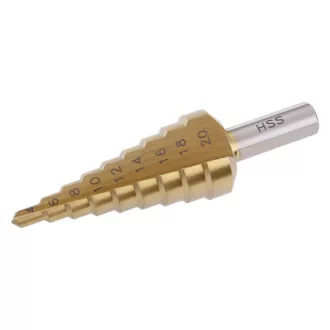 FESTA Stupňový vrták 4-20 mm Titán-nitrit HSS