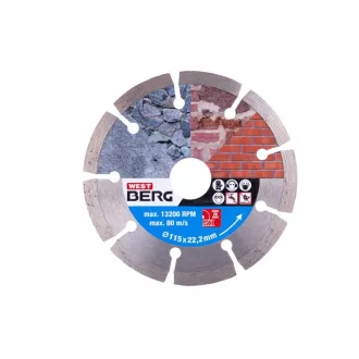   DIAMANT Diamantový rezací kotúč 115 x 1,8 x 7,0 x 22,2 mm segmentový