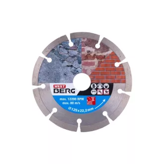   DIAMANT Diamantový rezací kotúč 125 x 2,0 x 7,0 x 22,2 mm segmentový