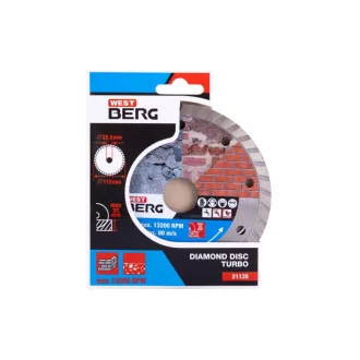  DIAMANT Diamantový rezací kotúč 115 x 1,8 x 7,0 x 22,2 mm turbo