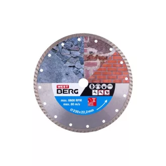   DIAMANT Diamantový rezací kotúč 230 x 2,4 x 7,0 x 22,2 mm turbo
