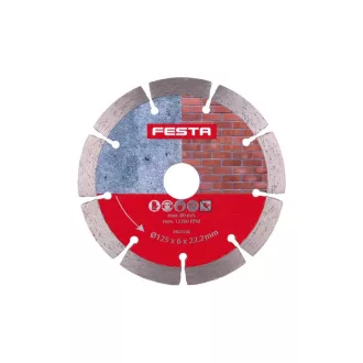   FESTA Diamantový rezací kotúč dvojitý 125 x 6,0 x 22,2 mm segmentovaný