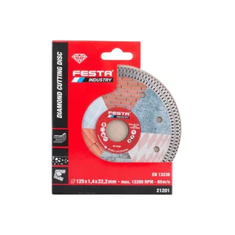   FESTA Diamantový rezací kotúč 125 x 1,4 x 22,2 mm priebežný