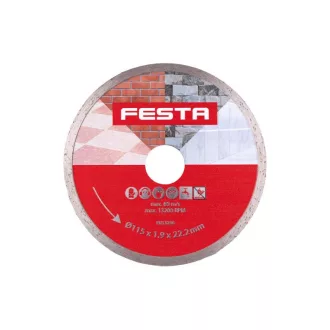   FESTA Diamantový rezací kotúč 115 x 2,0 x 22,2 mm súvislý