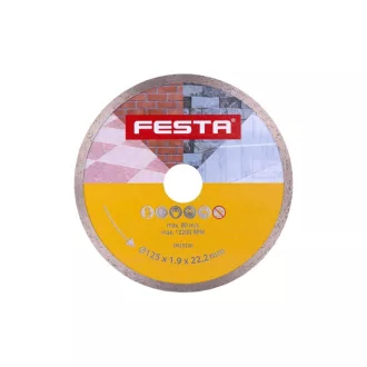   FESTA Diamantový rezací kotúč 125 x 2,0 x 22,2 mm priebežný