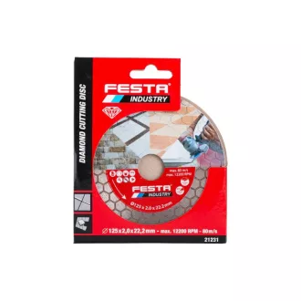 FESTA INDUSTRY Diamantový rezací kotúč 125 x 2 x 22.2 mm