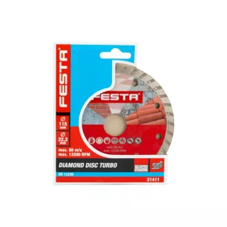 FESTA Diamantový rezací kotúč 115 x 2,2 x 22,2 mm turbo