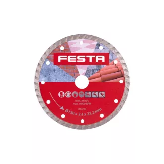 FESTA Diamantový rezací kotúč 150 x 2,6 x 22,2 mm turbo
