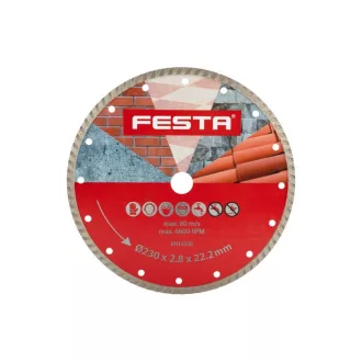 FESTA Diamantový rezací kotúč 230 x 2,6 x 22,2 mm turbo