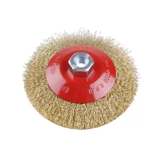 FESTA Šikmá okrúhla kefa M14 125 x 10 mm mosadzný povlak