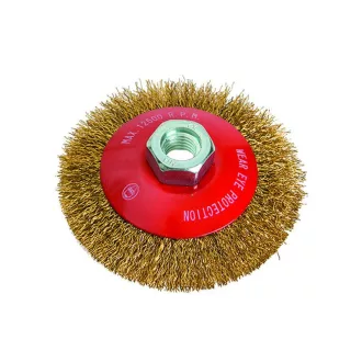 FESTA Šikmá okrúhla kefa M14 100 mm mosadzný povlak