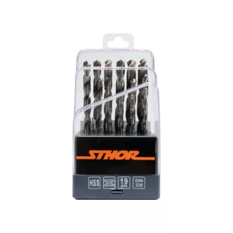 STHOR Sada vrtákov na skrutky 19 kusov 1,0-13,0 mm HSS