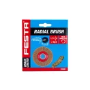 FESTA Okrúhla kefa 125 x 20 mm so zužovacími krúžkami, mosadzný povlak