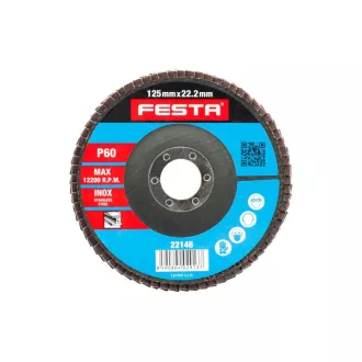 FESTA Lamelový brúsny kotúč 125 x 22,2 mm / P60 inox